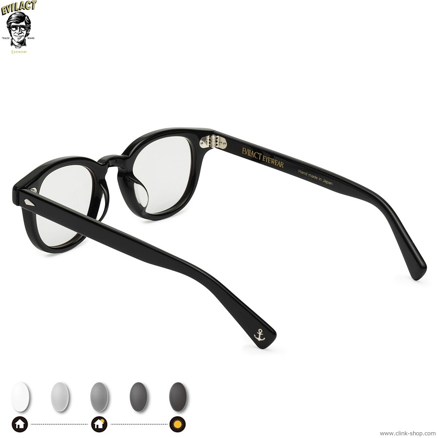 CLINK｜EVILACT EYEWEAR ACE - BLACK/COLOR PHOTOCHROMIC SMOKE LENS