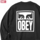 OBEY HEAVYWEIGHT LONG SLEEVE TEE "OBEY EYES ICON 2" (OFF BLACK)