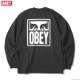 OBEY HEAVYWEIGHT LONG SLEEVE TEE "OBEY EYES ICON 2" (OFF BLACK)