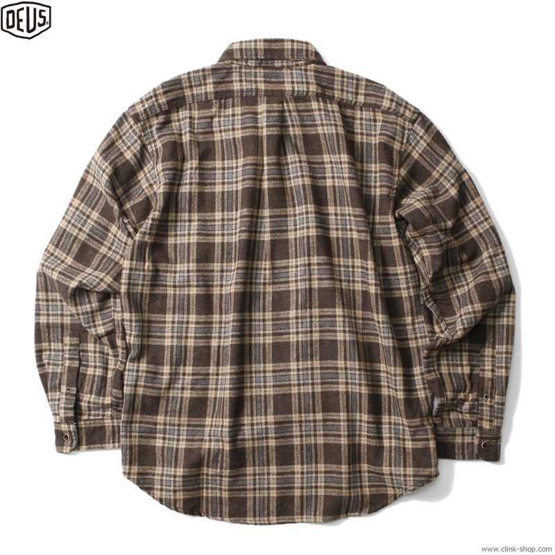 CLINK｜DEUS EX MACHINA ALLAN FLANNEL SHIRT (CHOC BROWN)｜東京