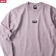 OBEY HEAVYWEIGHT TEES L/S "OBEY BLACK BAR" (LILAC CHALK)