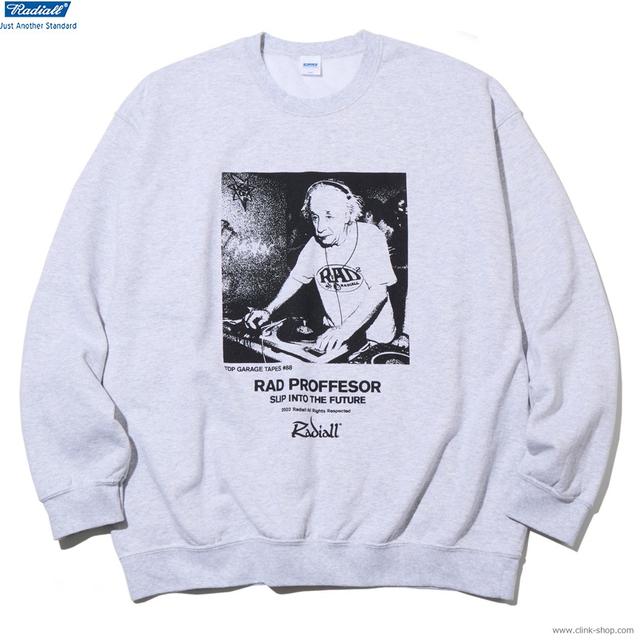 RADIALL E=MC2 - CREW NECK SWEATSHIRT L/S (FADED ASH GRAY) [RAD-25MW-CUT004]