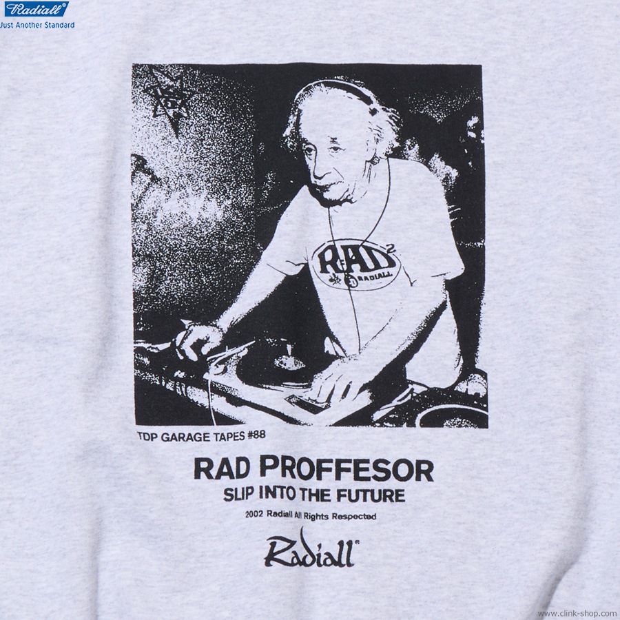 RADIALL E=MC2 - CREW NECK SWEATSHIRT L/S (FADED ASH GRAY) [RAD-25MW-CUT004]