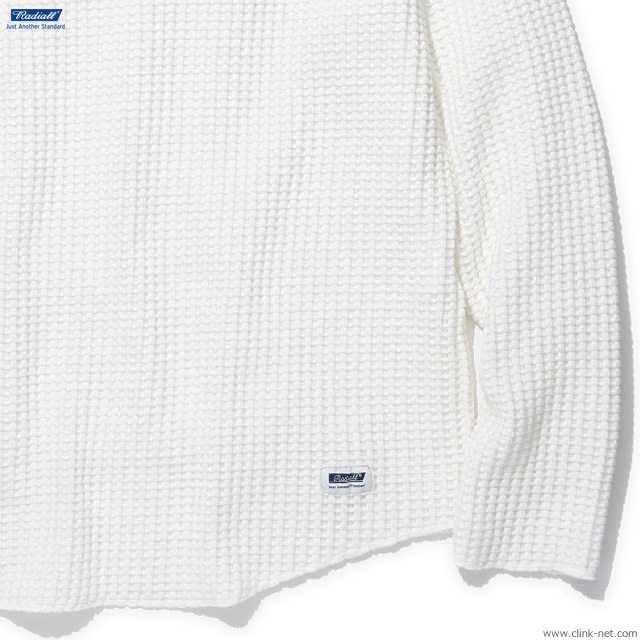 RADIALL BIG WAFFLE - BOAT NECK T-SHIRTS L/S (WHITE)