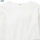 RADIALL BIG WAFFLE - BOAT NECK T-SHIRTS L/S (WHITE)