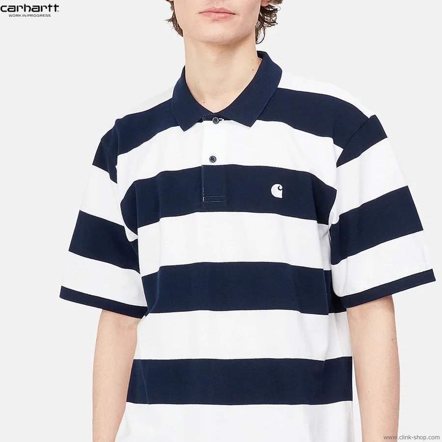 CLINK｜CARHARTT WIP S/S DAMPIER PIQUE POLO (DAMPIER STRIPE