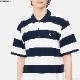 CARHARTT WIP S/S DAMPIER PIQUE POLO (DAMPIER STRIPE ATOM BLUE/WHITE)