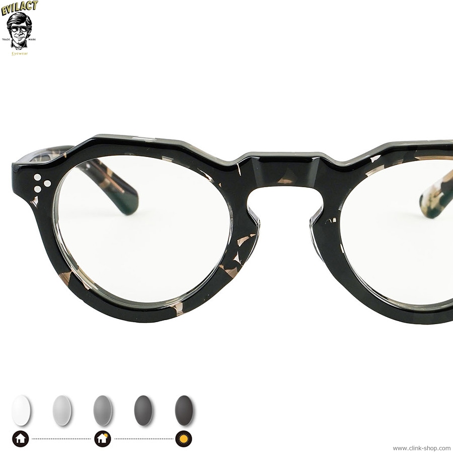 CLINK｜EVILACT EYEWEAR ROYAL - DALMATIAN/PHOTOCHROMIC GRAY LENS
