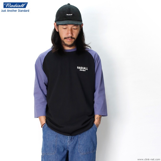 RADIALL SLOW BURN - CREW NECK T-SHIRT 3Q/S (BLACK)