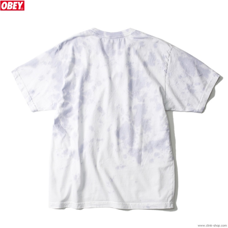 OBEY ORGANIC CLASSIC FIT TIE DYE T-SHIRT "FAIRY & MUSHROOM" (OPAL TIE DYE)