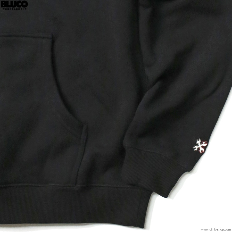 BLUCO HEAVY PILE SWEAT HALF ZIP HOODIE -1165- (BLACK) [145-13-015]