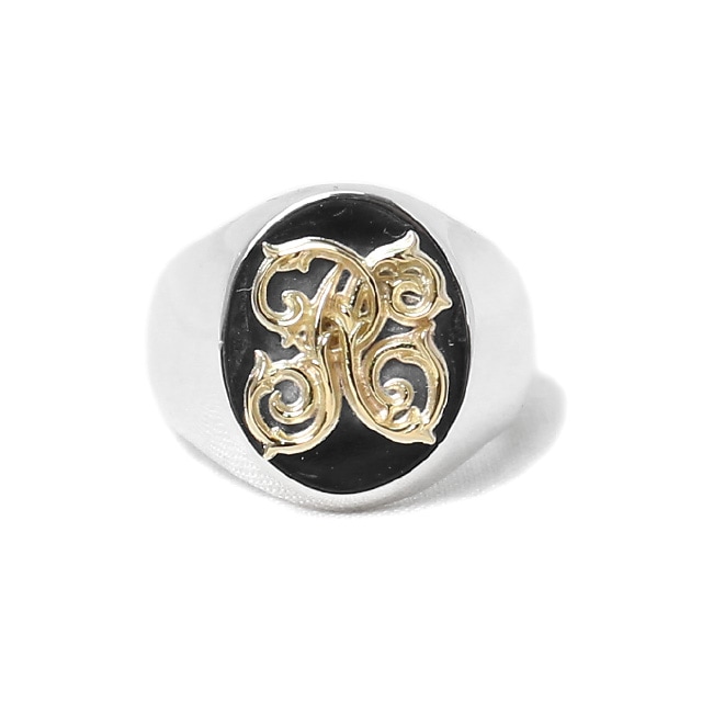 PEANUTS & CO. SIGNET RING - LARGE - (K18SILVER)