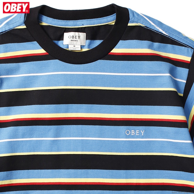 OBEY IDEALS ORGANIC DALE TEE SS (BLUE MULTI)