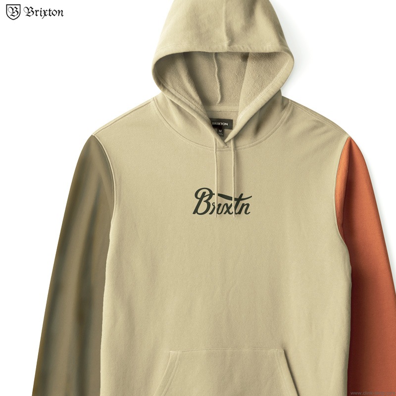 BRIXTON STITH HOOD (GRAVEL/DARK KHAKI/AMBER)