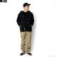 BLUCO HEAVY PILE SWEAT ZIP HOODIE -EMB- (BLACK) [145-13-016]