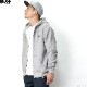 BLUCO HEAVY PILE SWEAT ZIP HOODIE -EMB- (GRAY) [145-13-016]