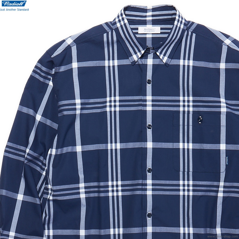 新品未使用 23AW RADIALL FLAGS CPO SHIRTSネイビー rad-23aw-sh004_4.jpg