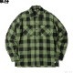 BLUCO BUFFALO CHECK FLANNEL SHIRTS (OLIVE) [1148]