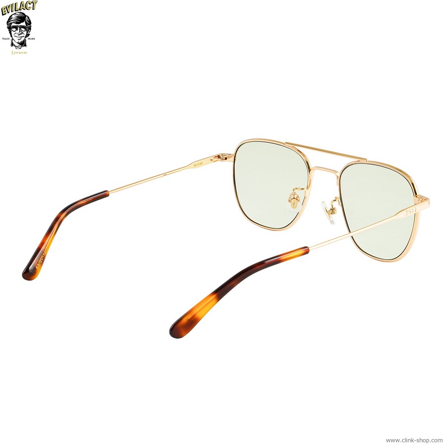 EVILACT EYEWEAR MIAMI - GOLDBROWN TORT./COLOR PHOTOCHROMIC GREEN LENS [EAE24-18-06]