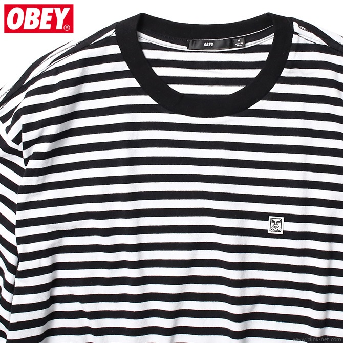 OBEY 89 ICON STRIPE BOX TEE SS (BLACK MULTI)