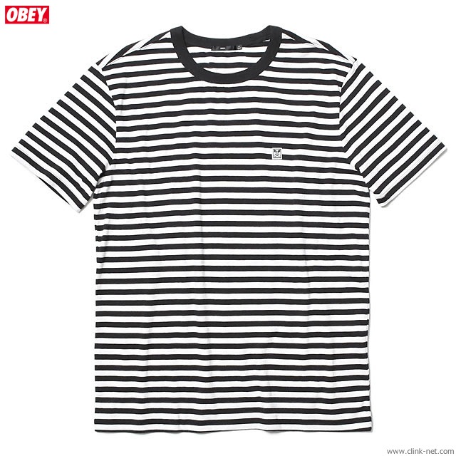 OBEY 89 ICON STRIPE BOX TEE SS (BLACK MULTI)