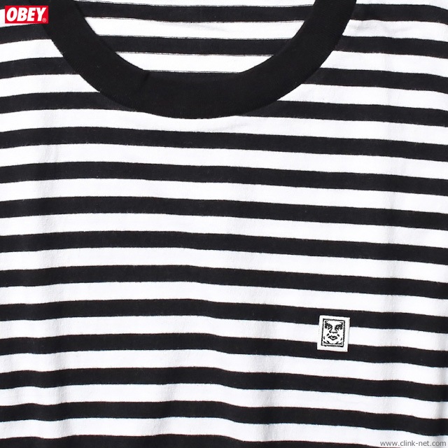 OBEY 89 ICON STRIPE BOX TEE SS (BLACK MULTI)