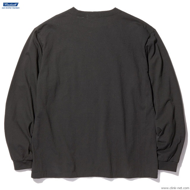 RADIALL FLAGS - CREW NECK POCKET T-SHIRT L/S (INK BLACK)