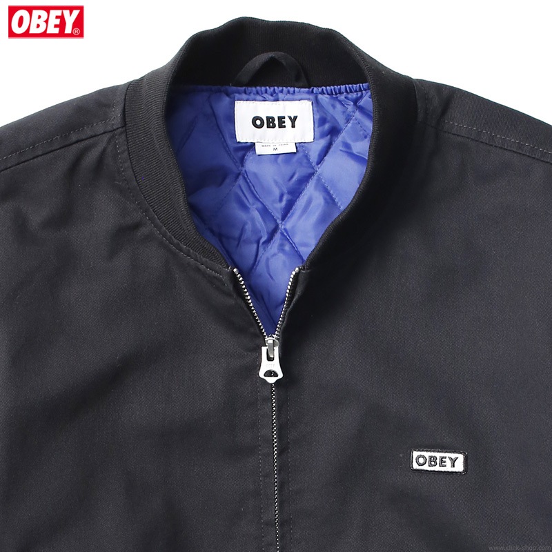 OBEY EAST BOMBER JACKET (BLACK)