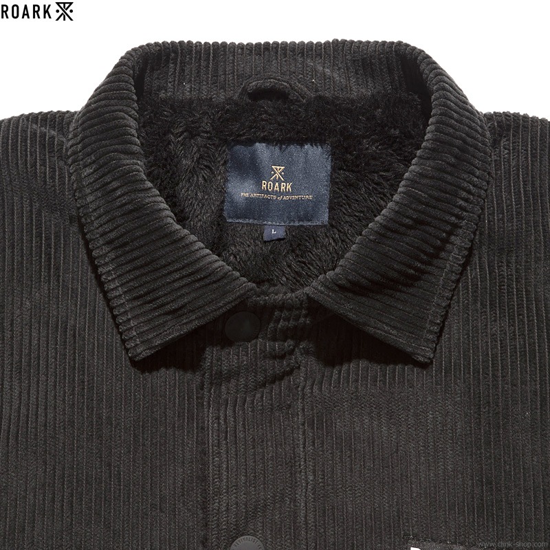 ROARK CORDUROY COACHES JACKET (BLACK)