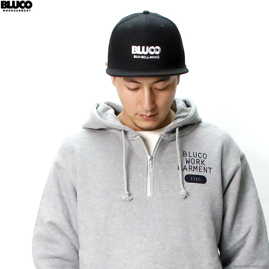 BLUCO 6-PANEL CAP -LOGO- (BLACK) [145-61-019]