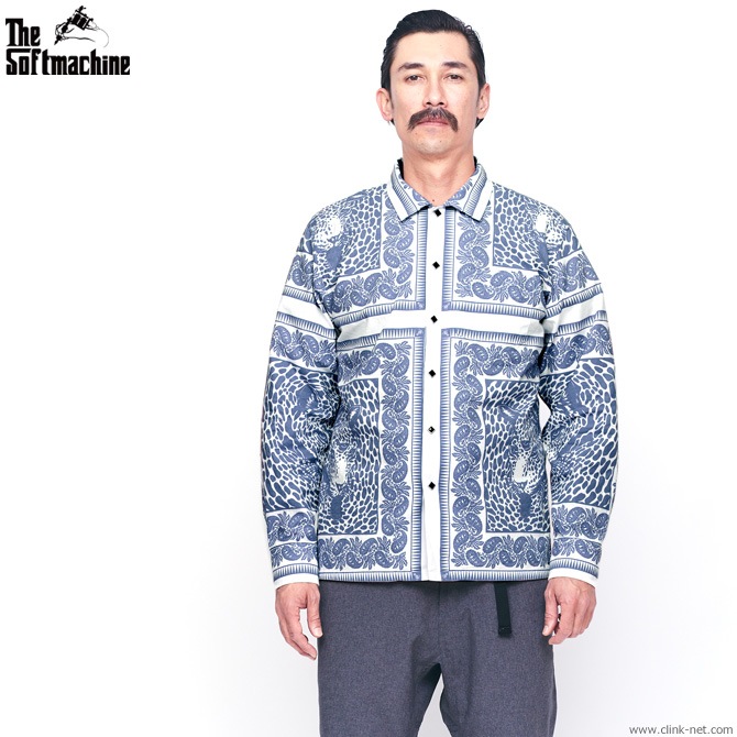 CLINK｜SOFTMACHINE BLEND BANDANA SHIRTS L/S (NAVY)｜東京・吉祥寺