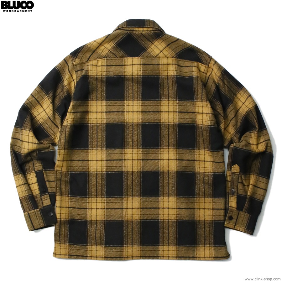 BLUCO OMBRE CHECK FLANNEL SHIRTS (YELLOW) [1147]