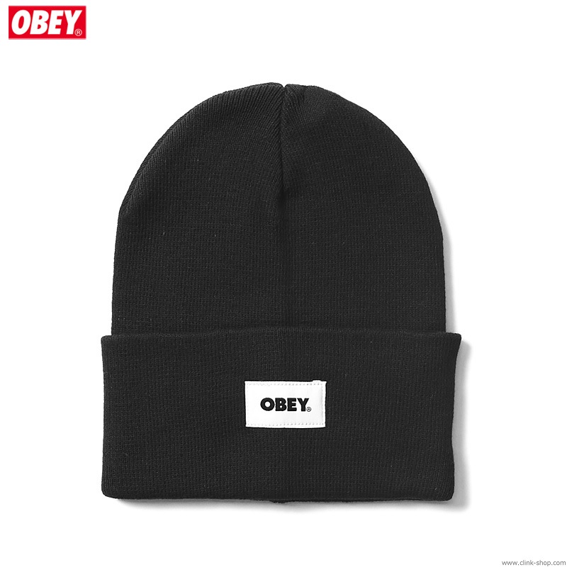 CLINK｜OBEY BOLD LABEL ORGANIC BEANIE (BLACK)｜東京・吉祥寺｜SOFTMACHINE・BLUCO ...