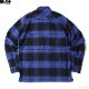 BLUCO OMBRE CHECK FLANNEL SHIRTS (NAVY) [1147]