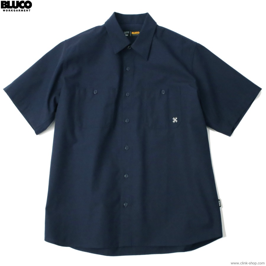 BLUCO STANDARD WORK SHIRT S/S (NAVY) [153-21-108]
