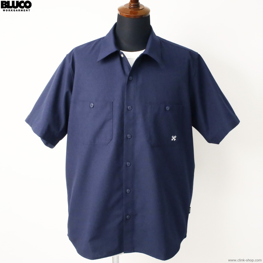 BLUCO STANDARD WORK SHIRT S/S (NAVY) [153-21-108]