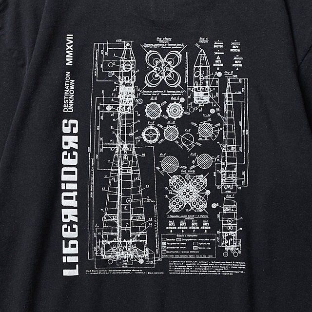 LIBERAIDERS VOSTOK TEE (BLACK) #71604