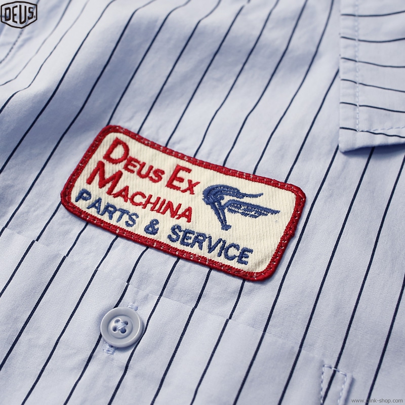 CLINK｜DEUS EX MACHINA FOREMAN STRIPE SHIRT (BLUE STRIPE