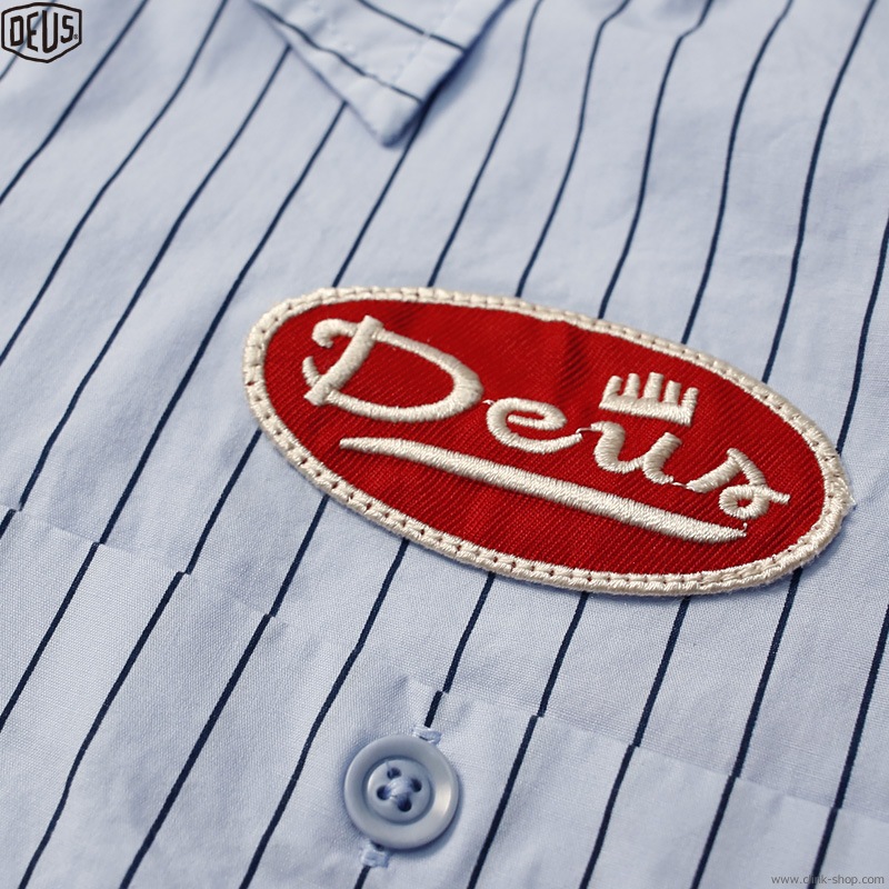 CLINK｜DEUS EX MACHINA FOREMAN STRIPE SHIRT (BLUE STRIPE)｜東京