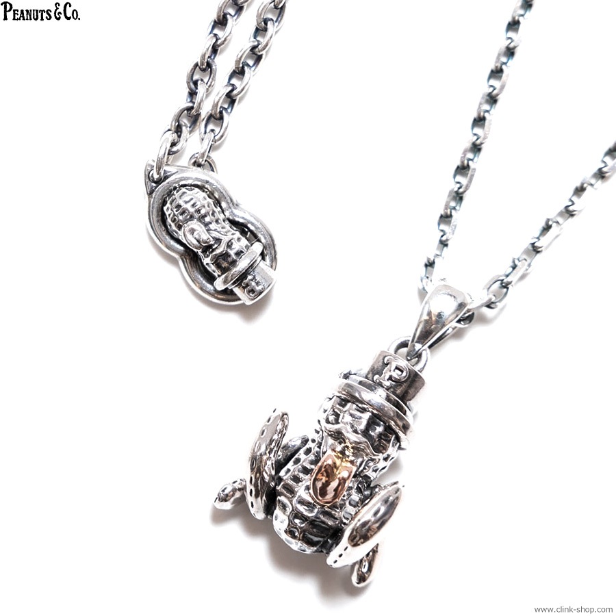 PEANUTS & CO. TEDDY BEROPEANUTS + CHAIN 60cm ROUND (SILVER+K10PG)