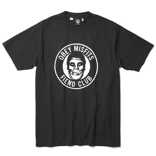 OBEY HEAVYWEIGHT BOX TEE "THE OBEY FIEND CLUB" (OFF BLACK)