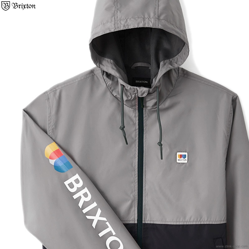 BRIXTON CLAXTON ALTON LW ZIP HOOD JK (BLACK/GREY)