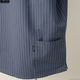BLUCO PULLOVER STRIPE WORK SHIRT S/S (NAVY) [153-21-101]