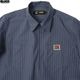 BLUCO PULLOVER STRIPE WORK SHIRT S/S (NAVY) [153-21-101]