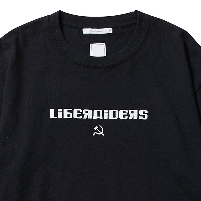 LIBERAIDERS HAMMER AND SICKLE LOGO TEE (BLACK) #71606