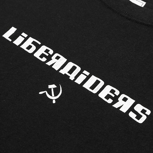 LIBERAIDERS HAMMER AND SICKLE LOGO TEE (BLACK) #71606