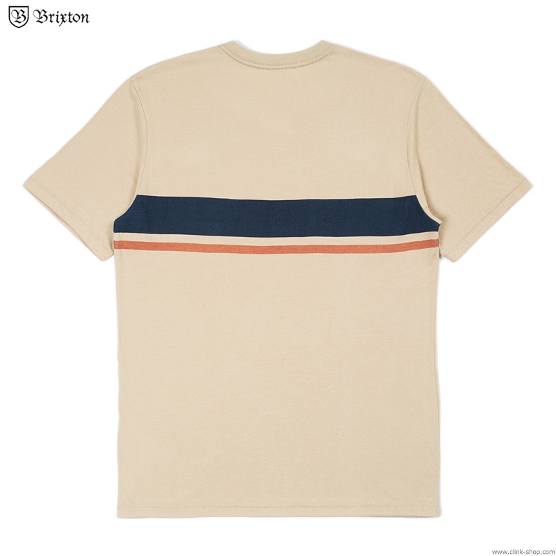 BRIXTON GATE STRIPE S/S KNIT (SAFARI)