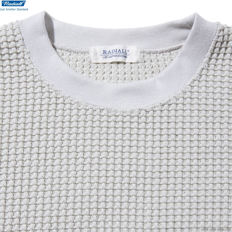 RADIALL BIG WAFFLE - CREW NECK T-SHIRT L/S (OFF WHITE)