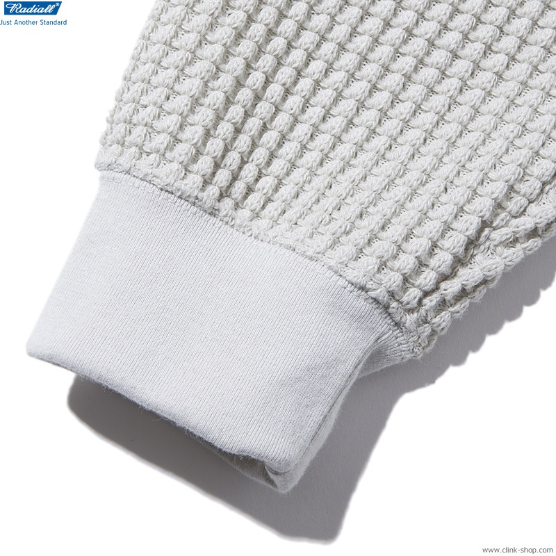 RADIALL BIG WAFFLE - CREW NECK T-SHIRT L/S (OFF WHITE)