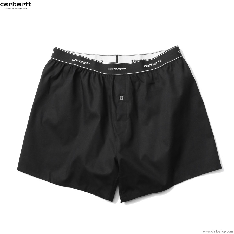 CARHARTT WIP COTTON SCRIPT BOXERS (BLACK)